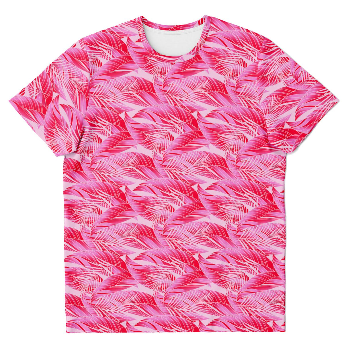 Camiseta unisex rosa tropical Rad Palm