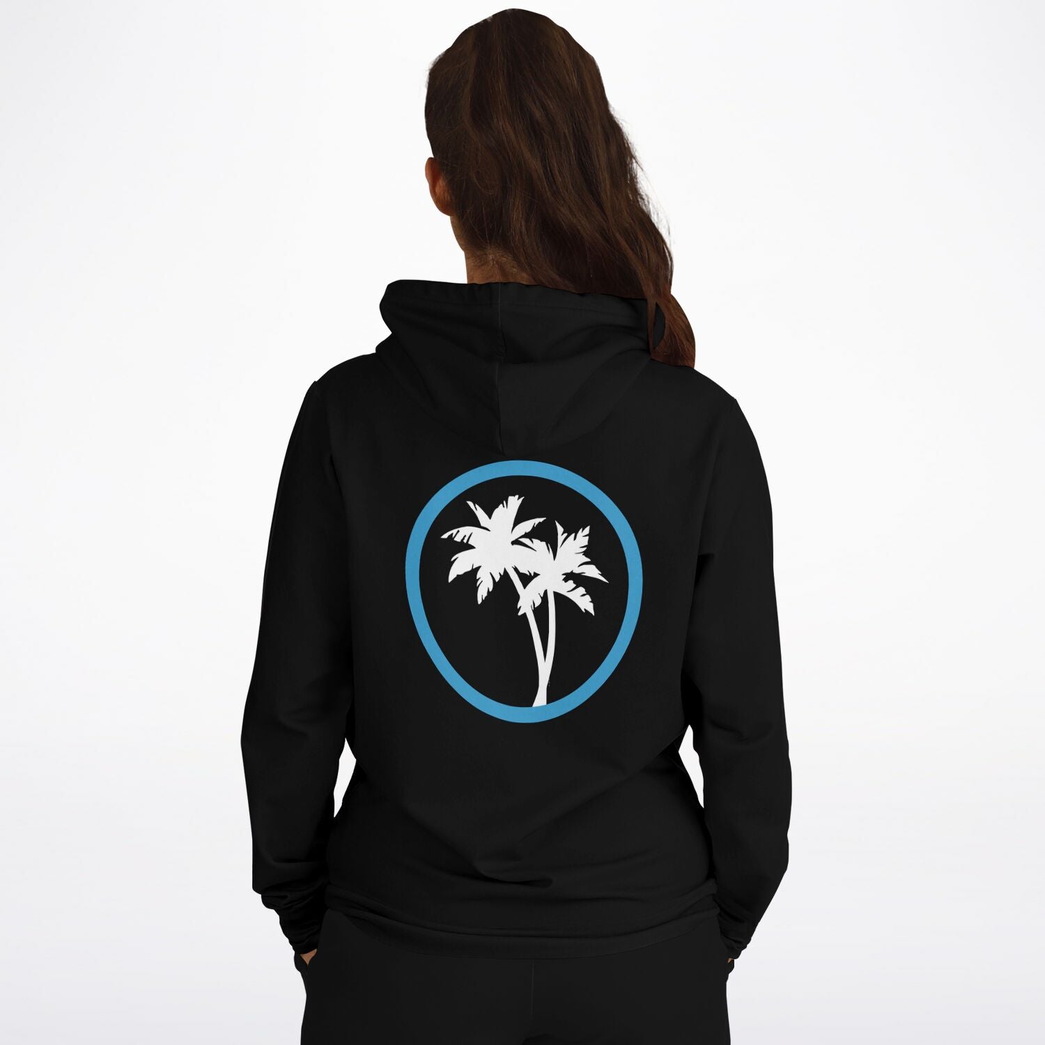 Rad Palm Icon Blue Topographic Pullover Hoodie