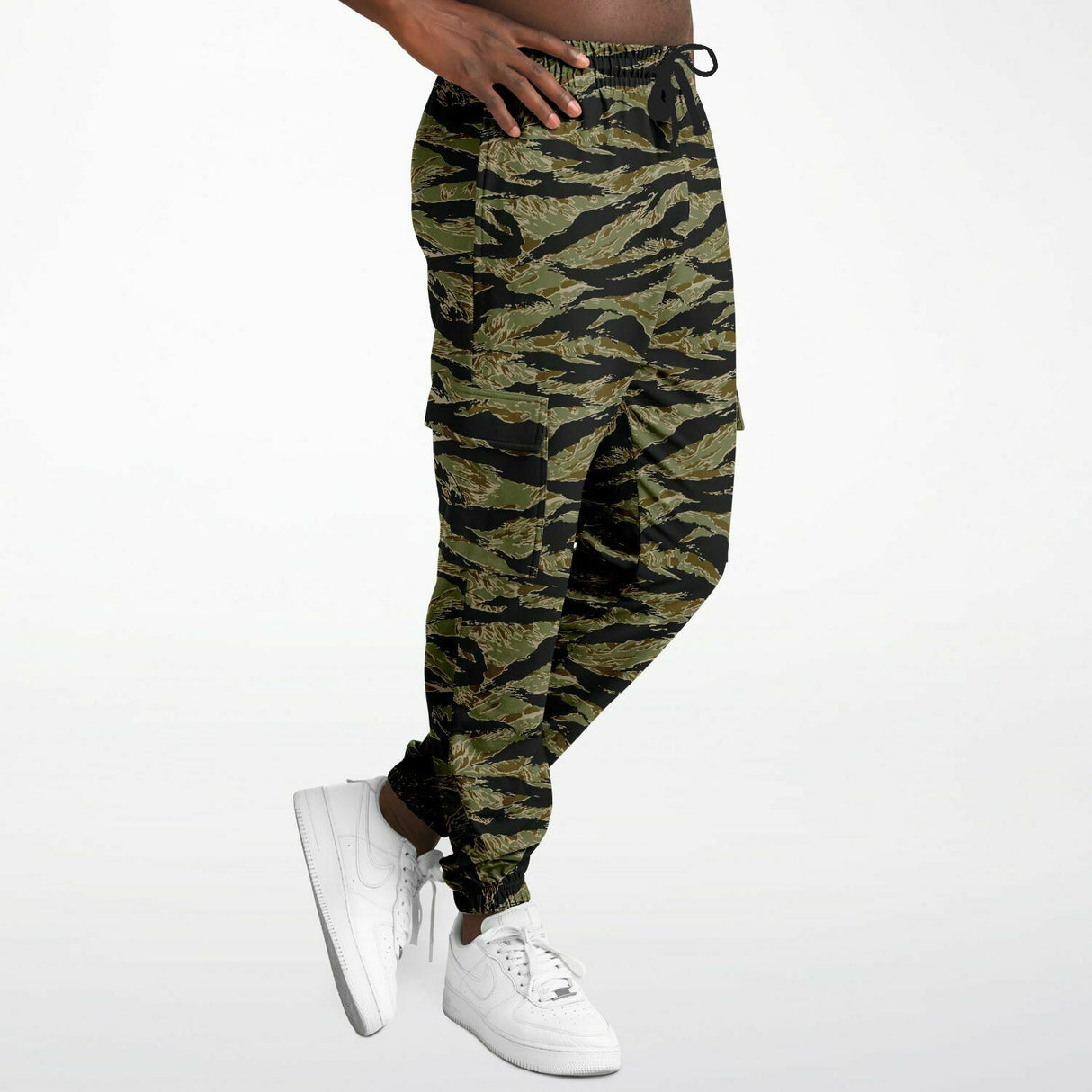 Pantalones de jogging cargo con rayas de tigre de Rad Palm