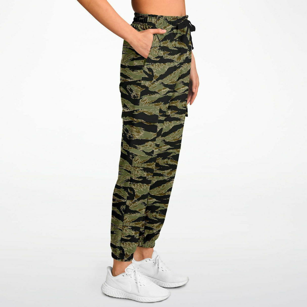 Pantalones de jogging cargo con rayas de tigre de Rad Palm