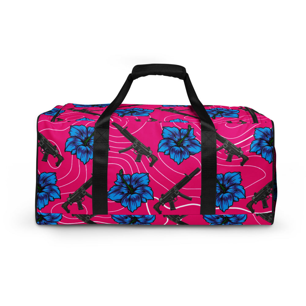 Bolsa de lona de gran capacidad con diseño de hibisco de Rad Palm