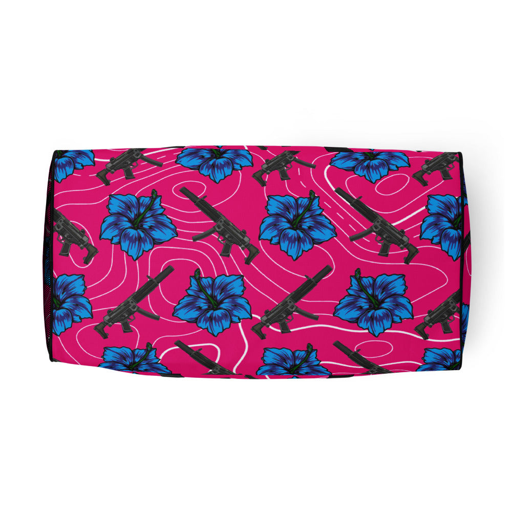 Bolsa de lona de gran capacidad con diseño de hibisco de Rad Palm