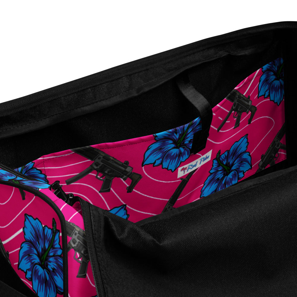Bolsa de lona de gran capacidad con diseño de hibisco de Rad Palm