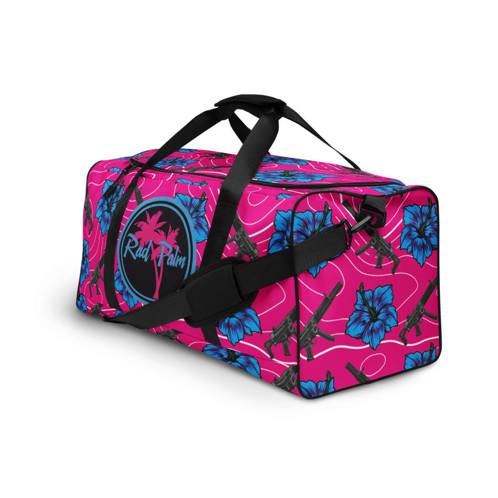Bolsa de lona de gran capacidad con diseño de hibisco de Rad Palm