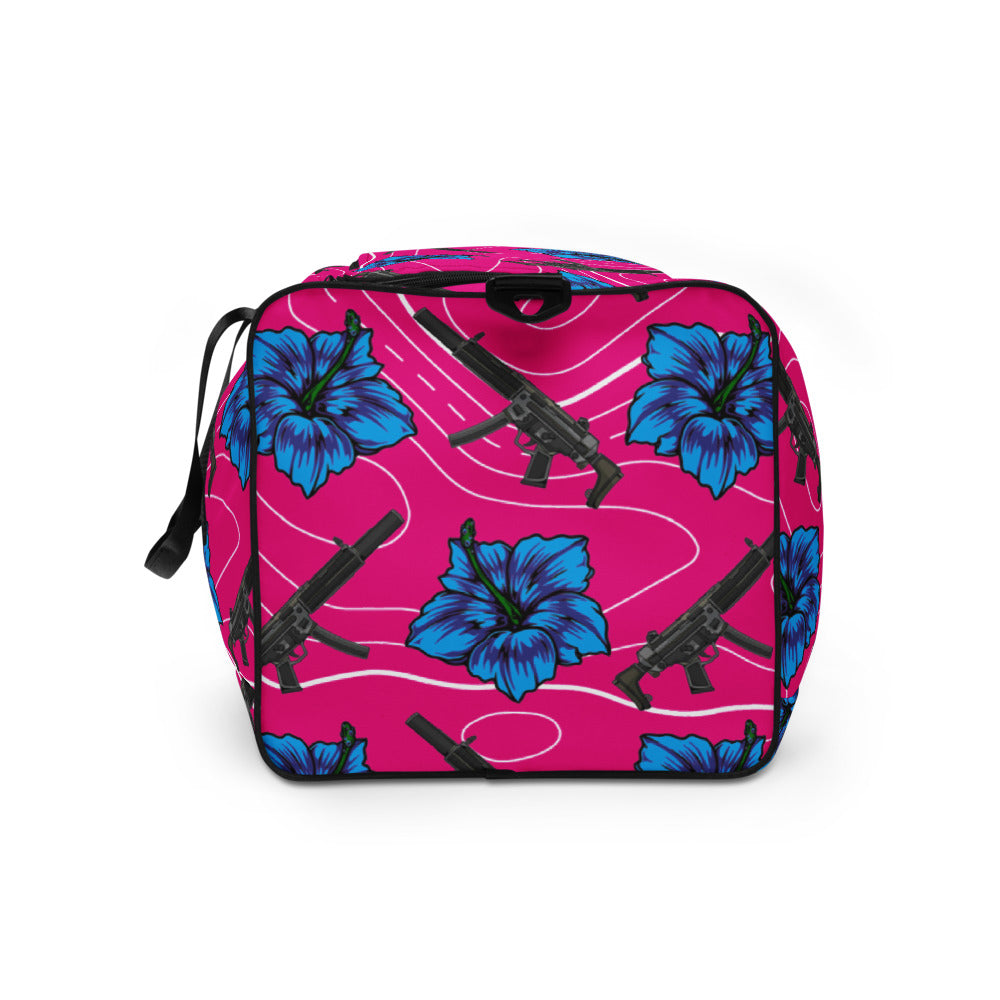 Bolsa de lona de gran capacidad con diseño de hibisco de Rad Palm