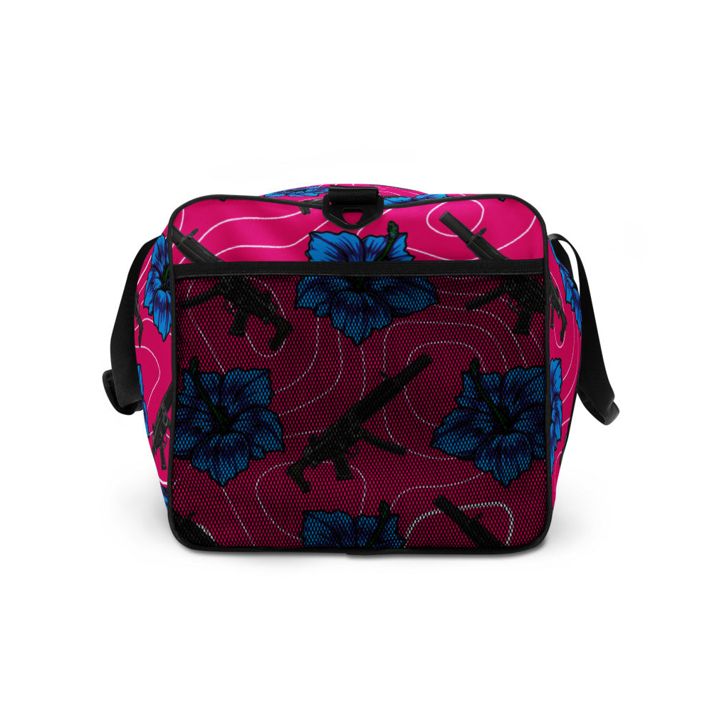 Bolsa de lona de gran capacidad con diseño de hibisco de Rad Palm