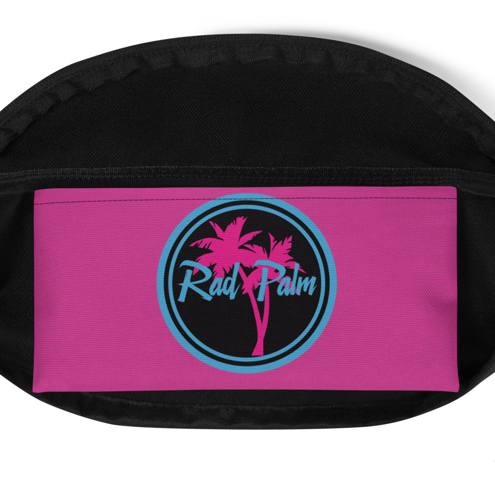 Riñonera rosa con el logotipo de Rad Palm