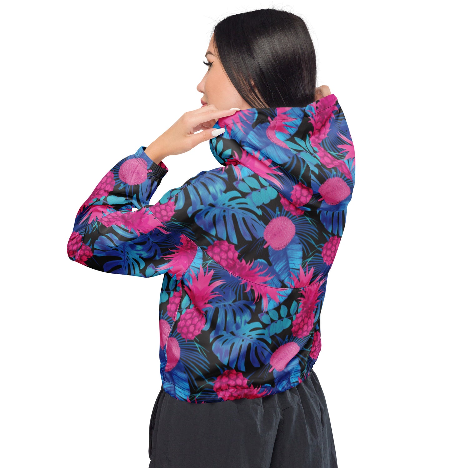 Chaqueta cortavientos corta para mujer Pineapple Express de Rad Palm