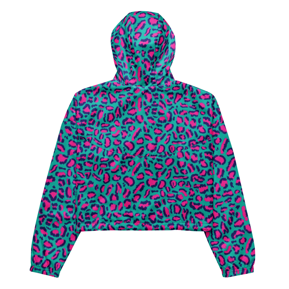 Rad Palm Neon Leopard Women’s Cropped Windbreaker