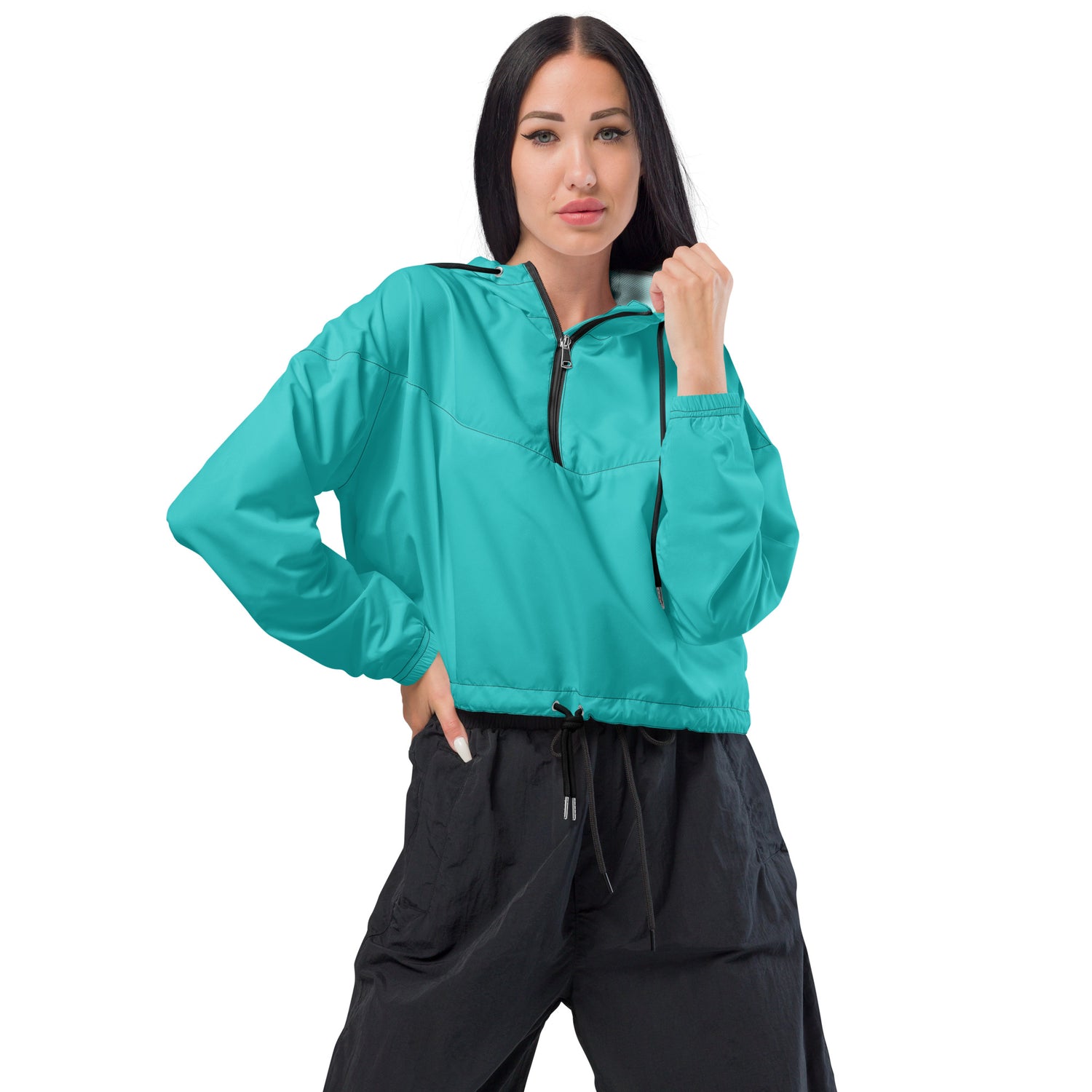 Cortavientos corto para mujer Rad Palm Teal