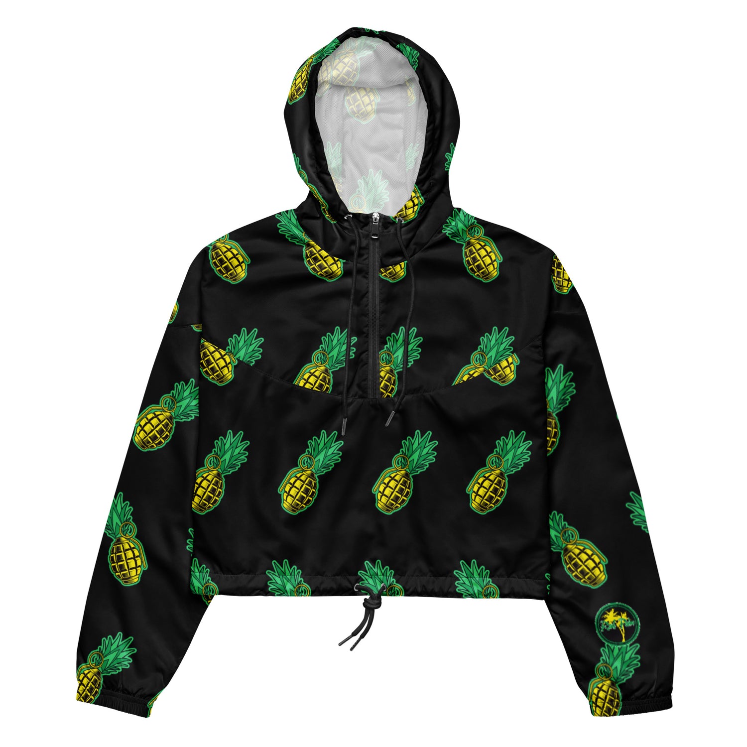 Cortavientos corto para mujer Rad Palm Pineapple Death