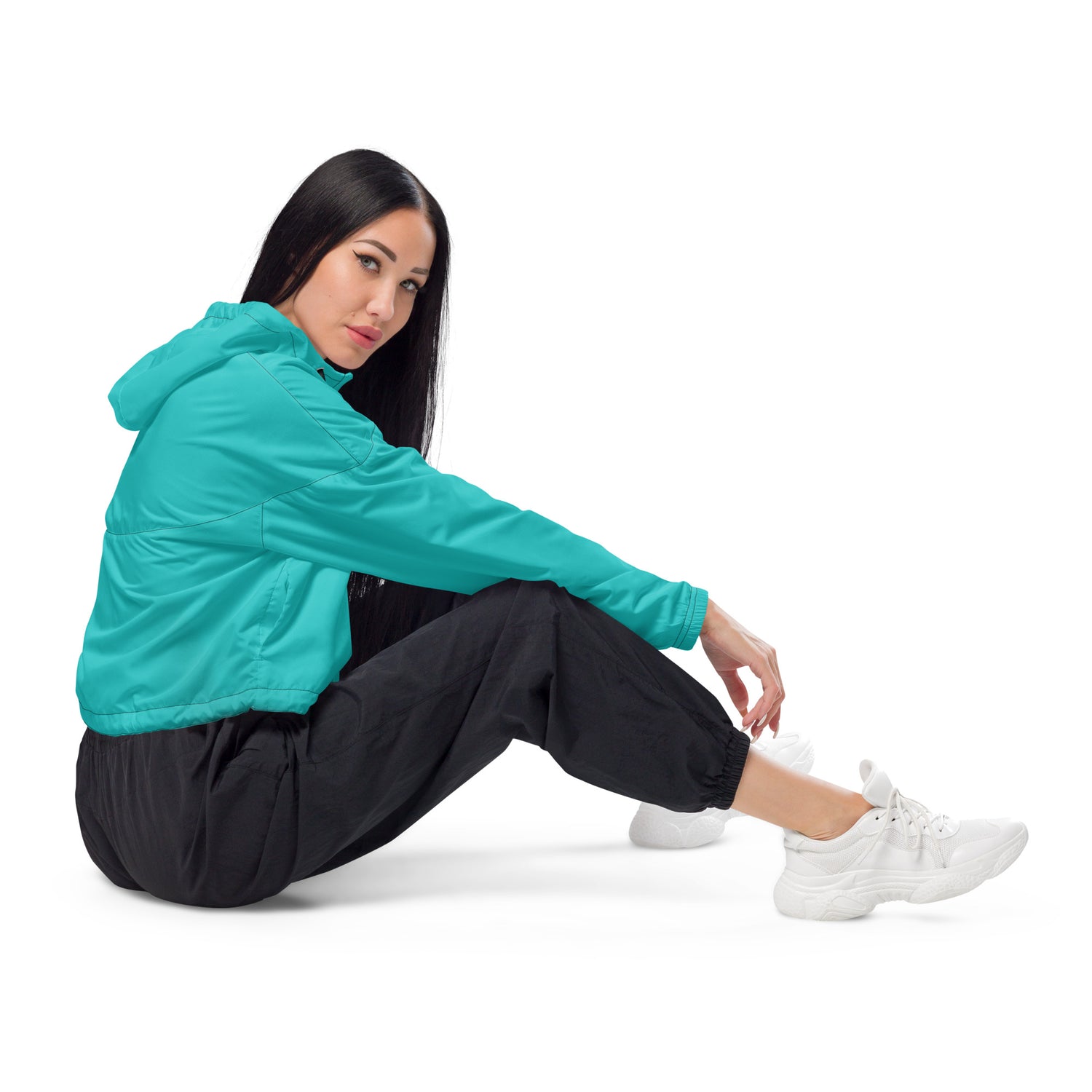 Cortavientos corto para mujer Rad Palm Teal