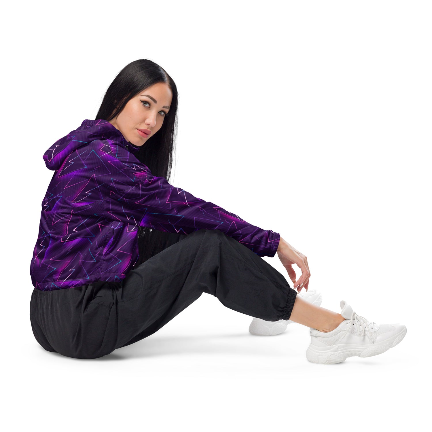 Cortavientos corto para mujer Rad Palm Skate Night