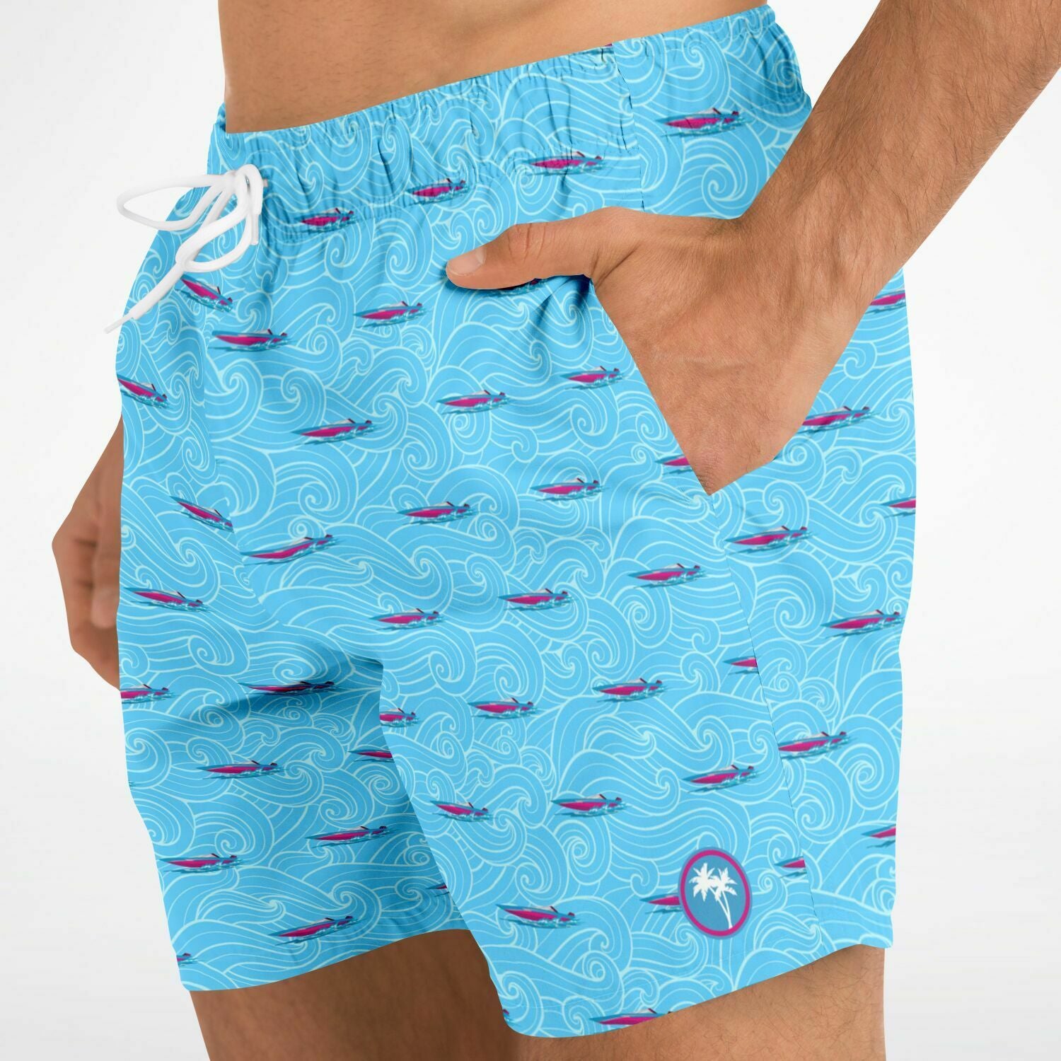 Rad Palm Fast Boats Swim Trunks