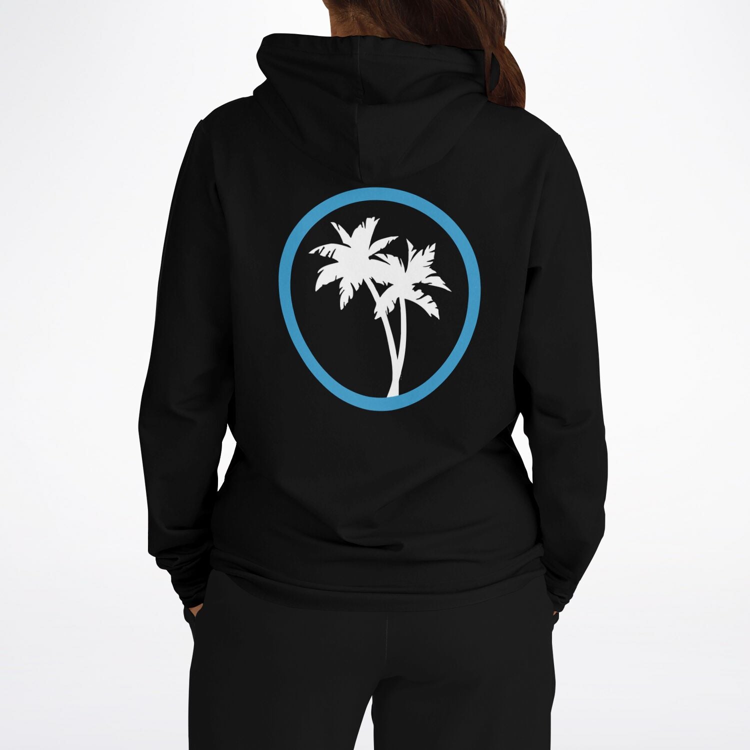 Rad Palm Icon Blue Topographic Pullover Hoodie