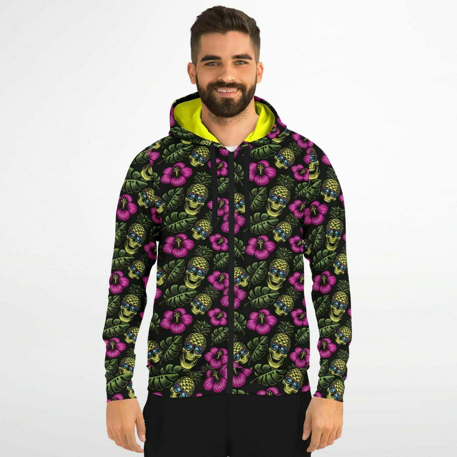 Rad Palm Pineapple Head Zip Up Hoodie