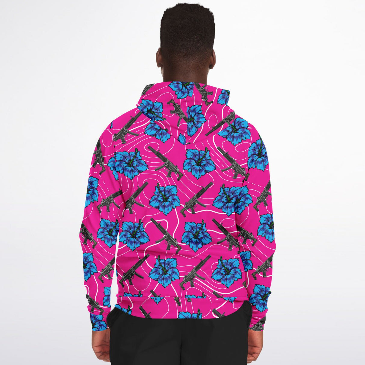 Sudadera con capucha y cremallera de alta capacidad Hibiscus de Rad Palm