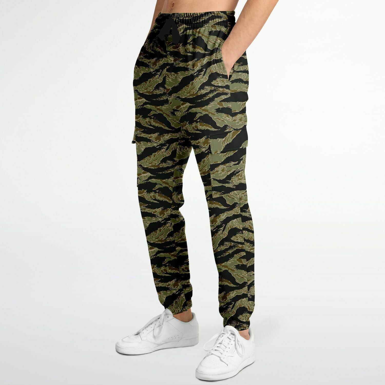 Pantalones de jogging cargo con rayas de tigre de Rad Palm