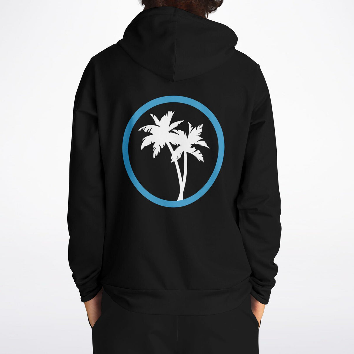 Rad Palm Icon Blue Topographic Pullover Hoodie