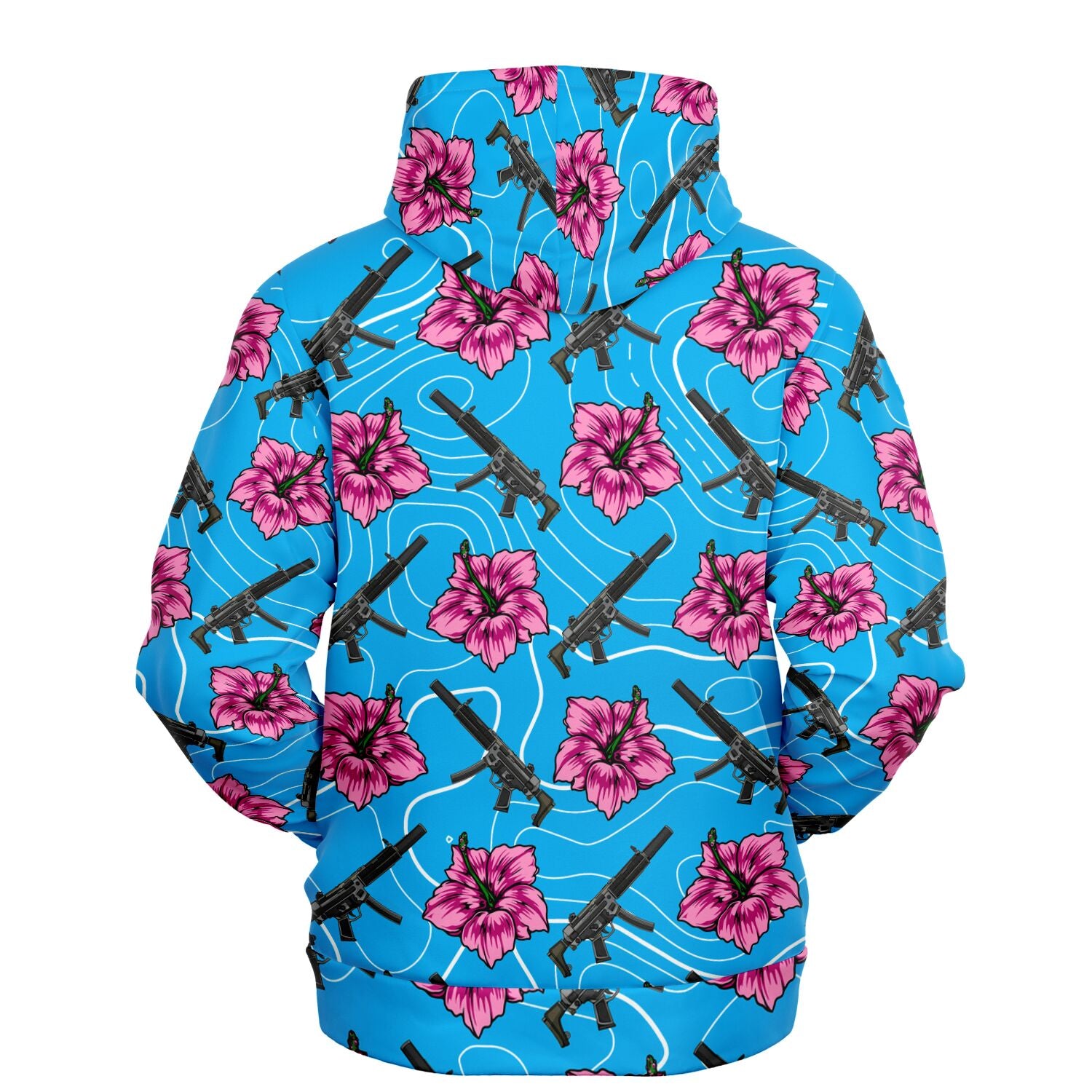 Rad Palm High Capacity Hibiscus Blue Hoodie