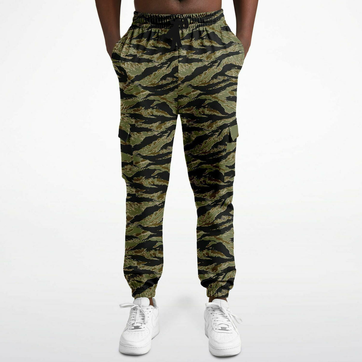 Pantalones de jogging cargo con rayas de tigre de Rad Palm
