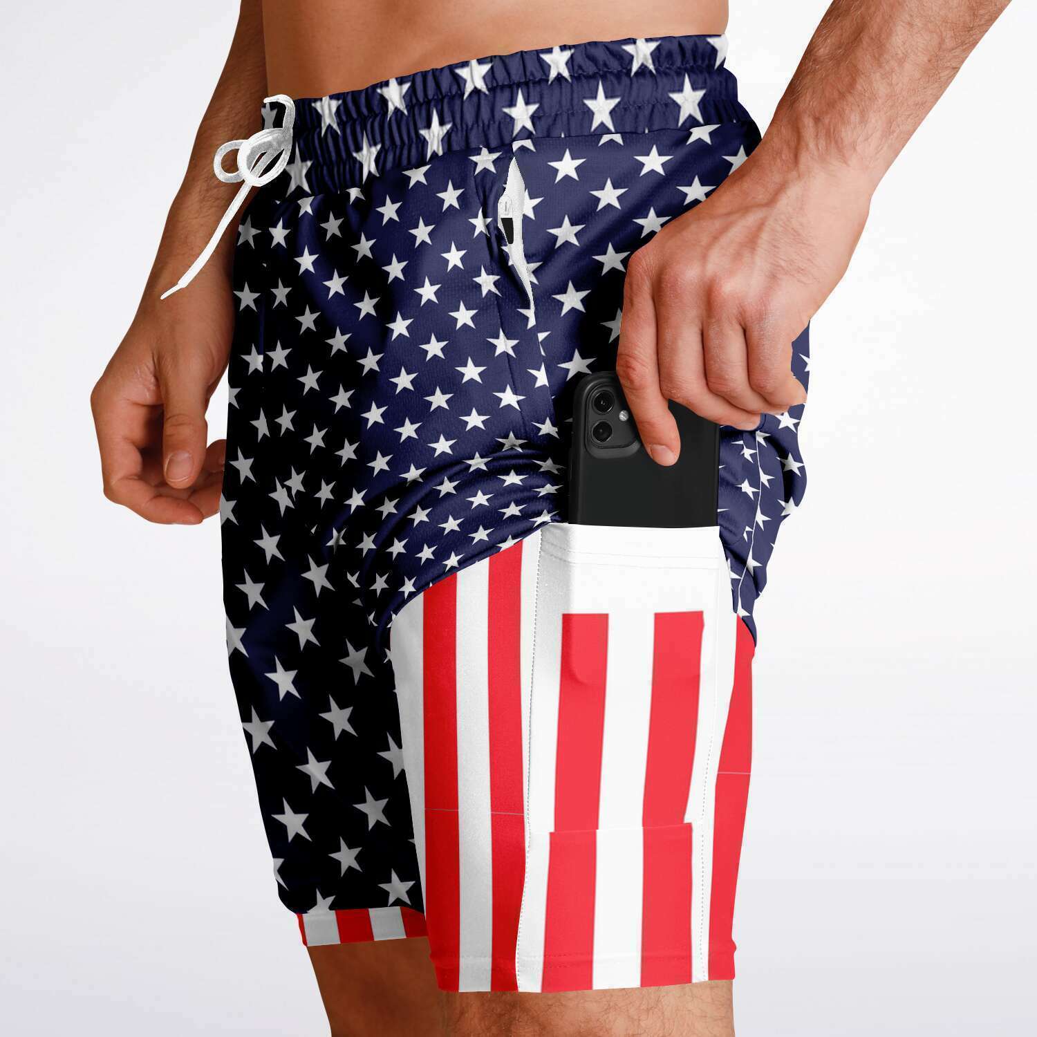 Rad Palm America Men's 2-in-1 Shorts