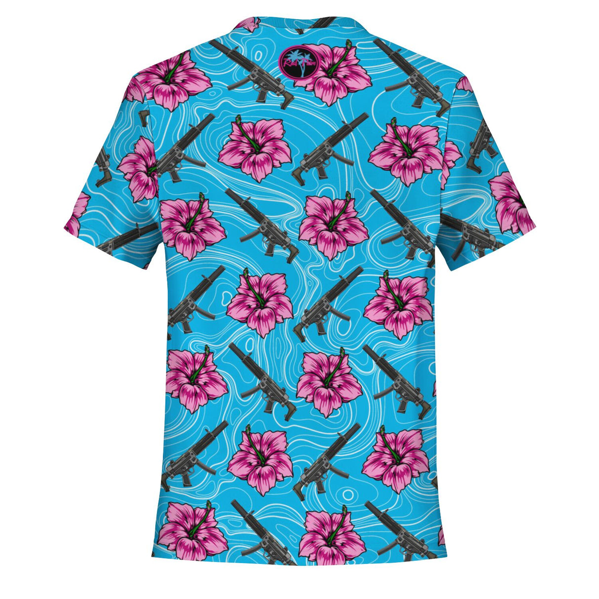 Rad Palm High Capacity Hibiscus Blue Pocket T-Shirt