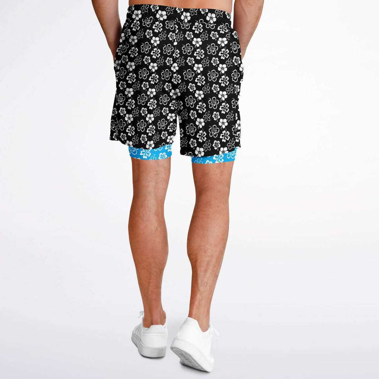 Rad Palm Black Aloha Men's 2-in-1 Shorts