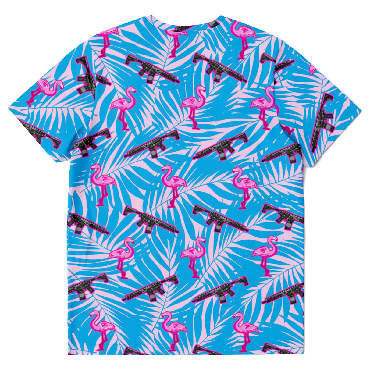 Camiseta unisex con diseño de flamencos de Rad Palm Front Line