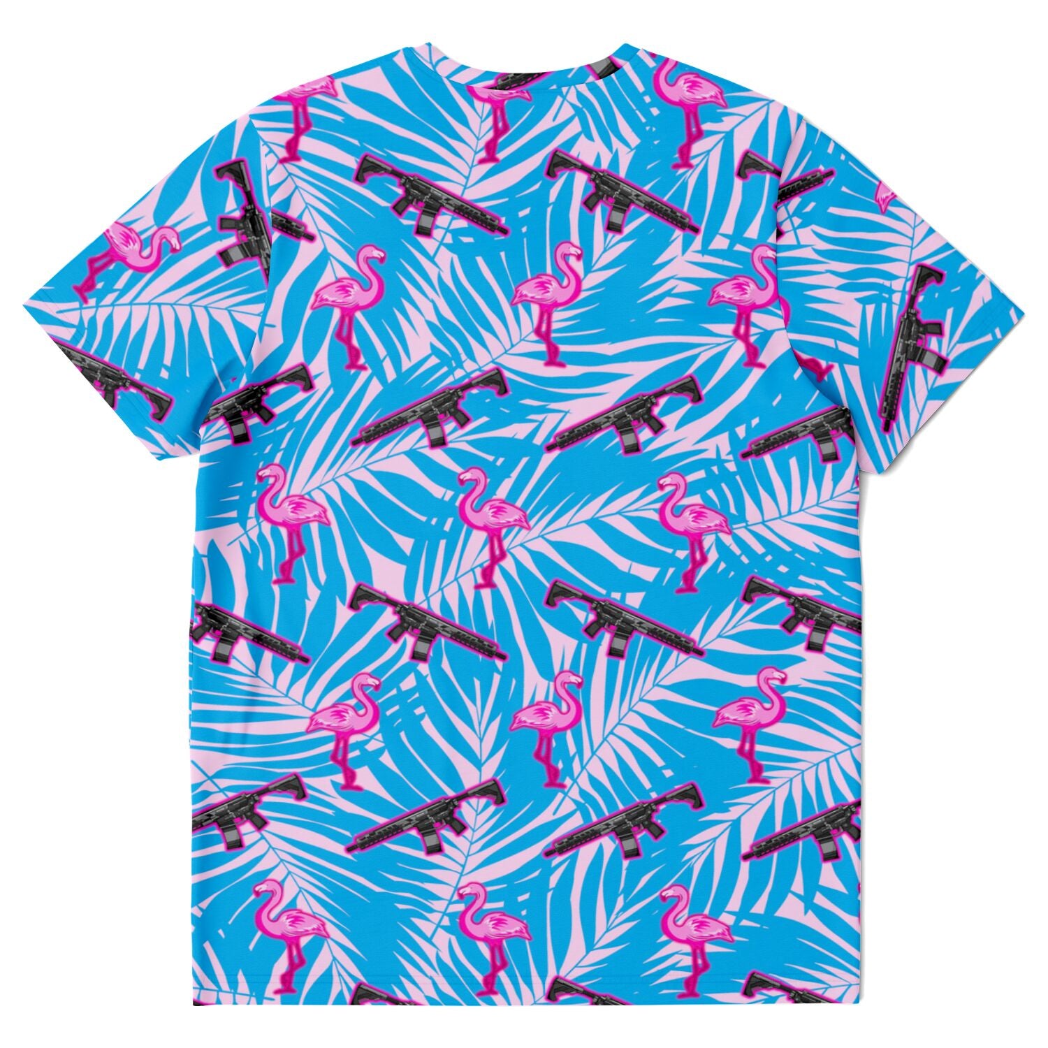 Camiseta unisex con diseño de flamencos de Rad Palm Front Line
