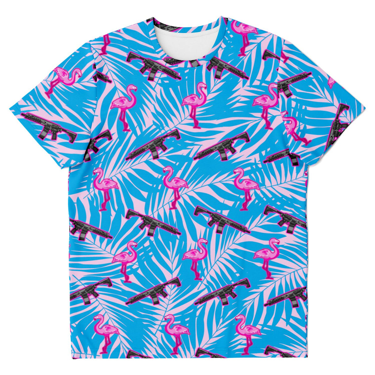 Camiseta unisex con diseño de flamencos de Rad Palm Front Line