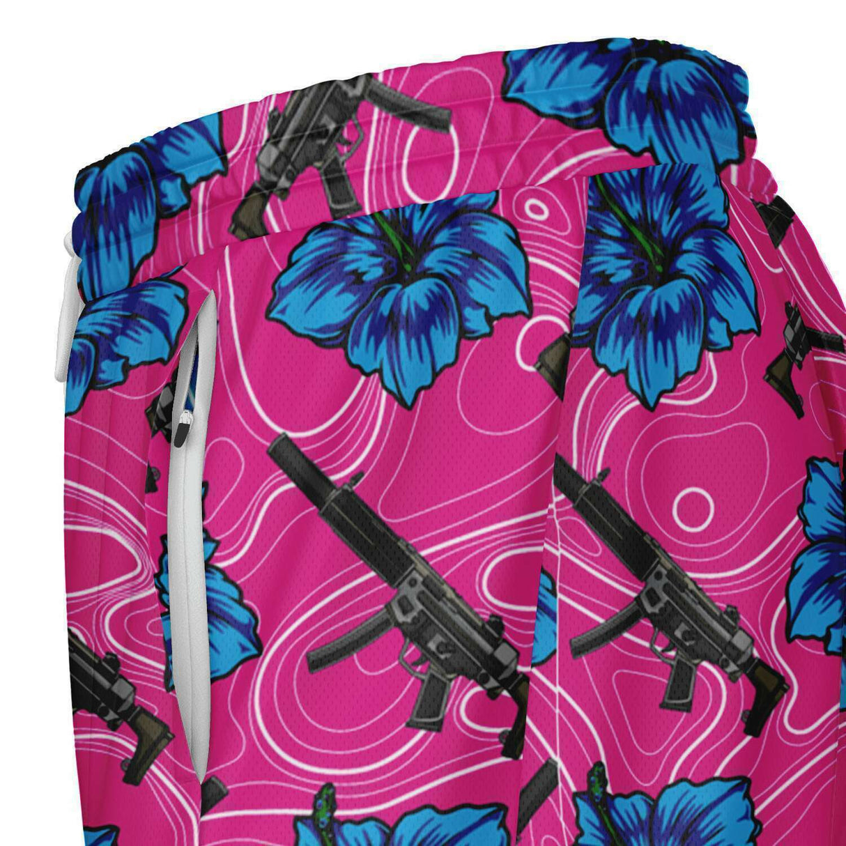 Rad Palm High Capacity Hibiscus Men's 2-in-1 Shorts