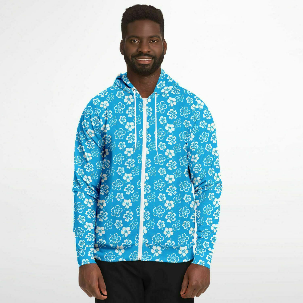 Rad Palm Blue Aloha Zip Up Hoodie