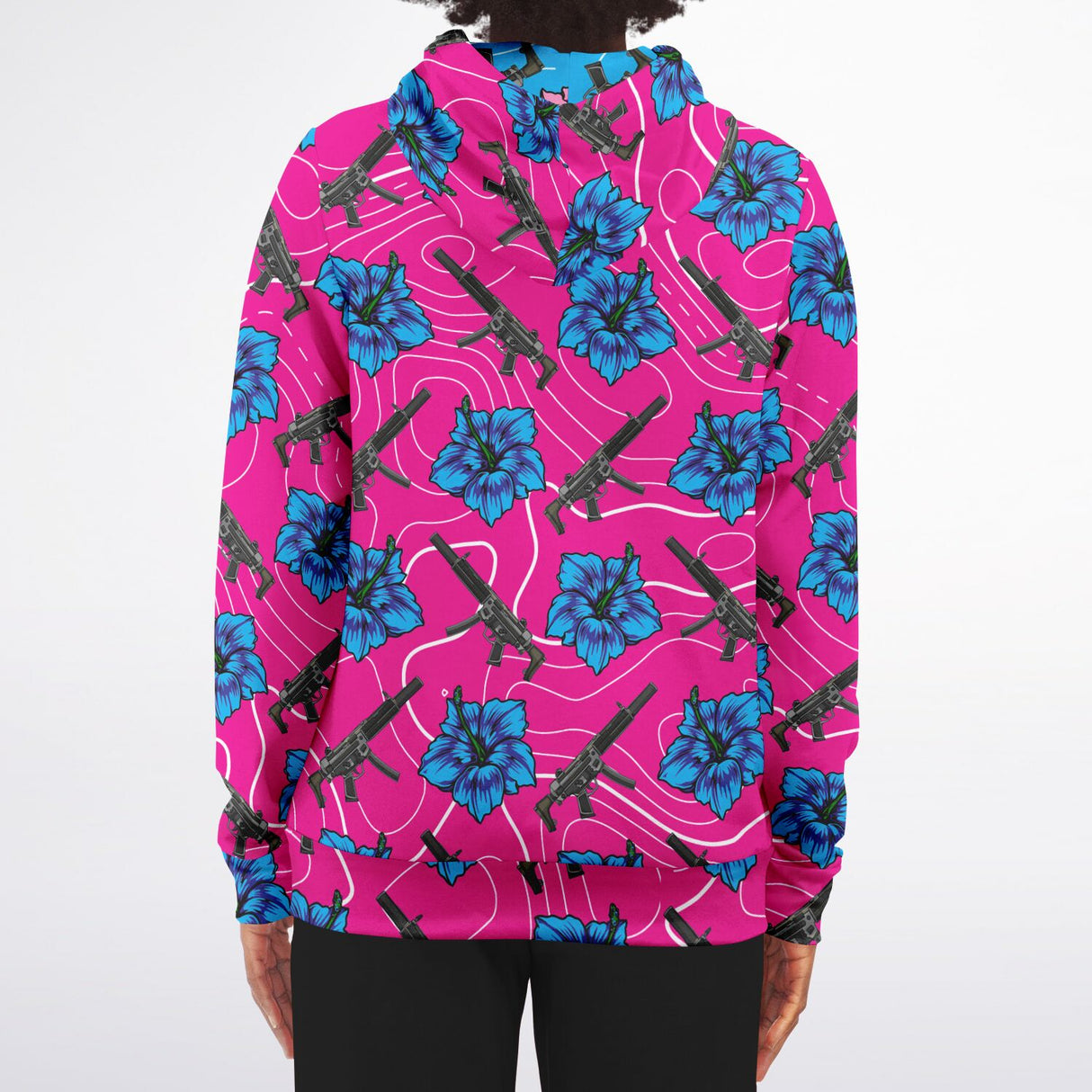 Sudadera con capucha y cremallera de alta capacidad Hibiscus de Rad Palm