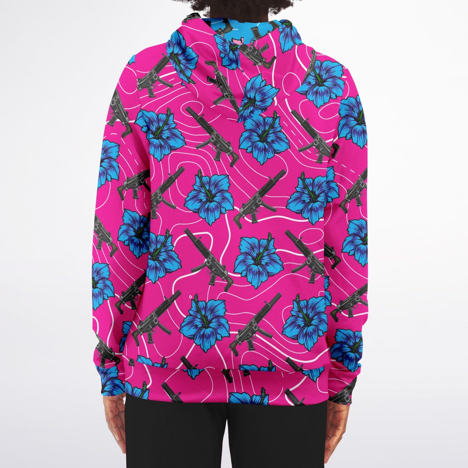 Sudadera con capucha y cremallera de alta capacidad Hibiscus de Rad Palm