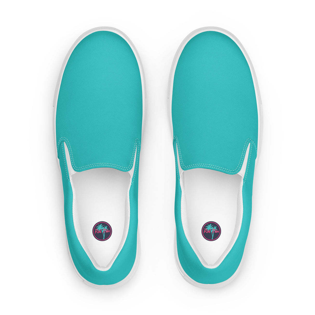 Zapatos de lona sin cordones Rad Palm Teal para hombre