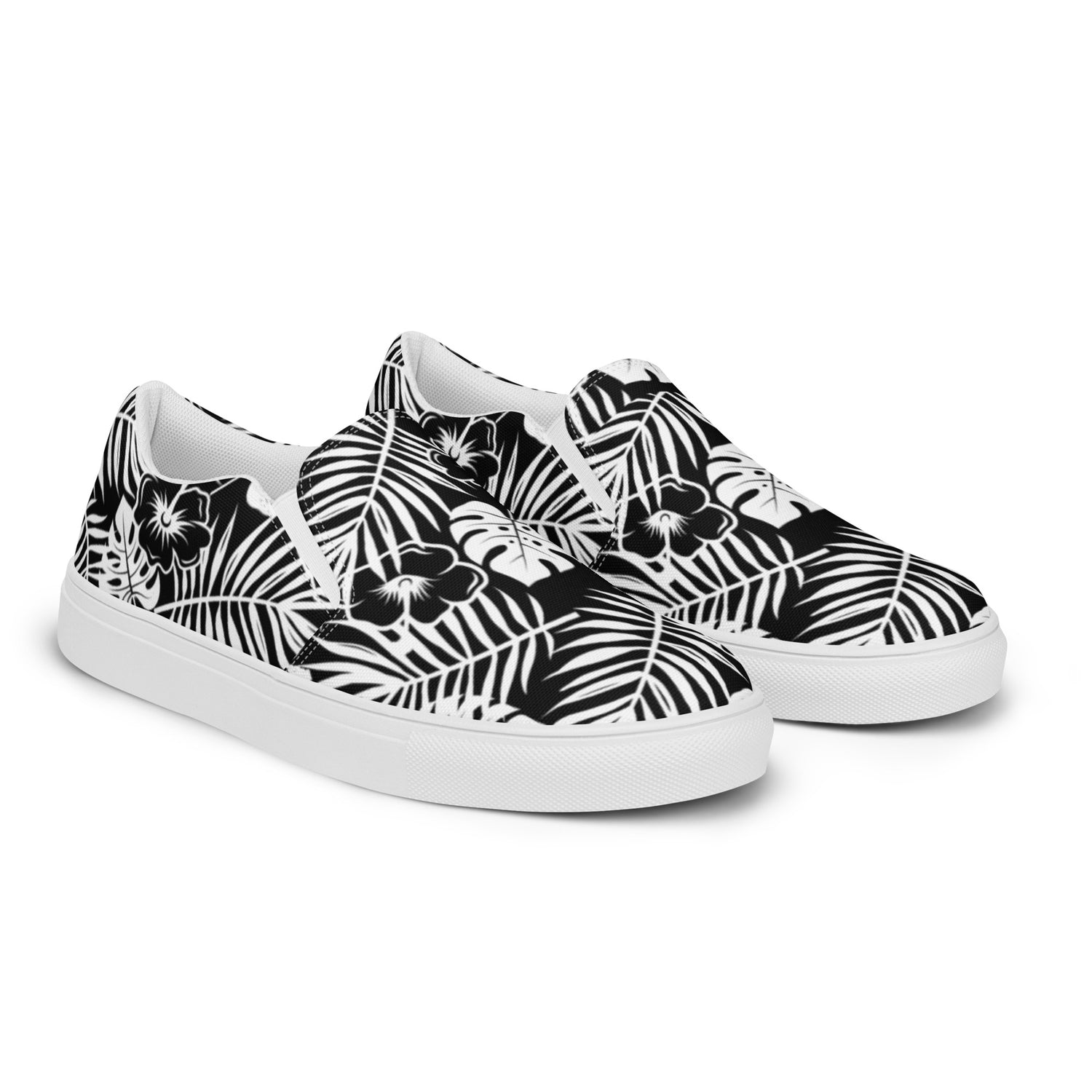 Zapatos de lona sin cordones Rad Palm BLK WHT para hombre
