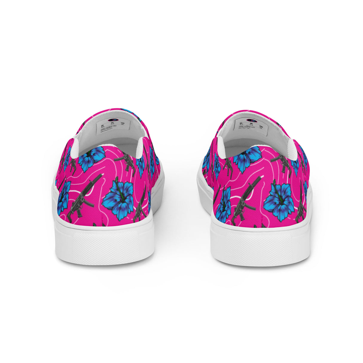 Zapatos de lona sin cordones para mujer Rad Palm High Capacity Hibiscus