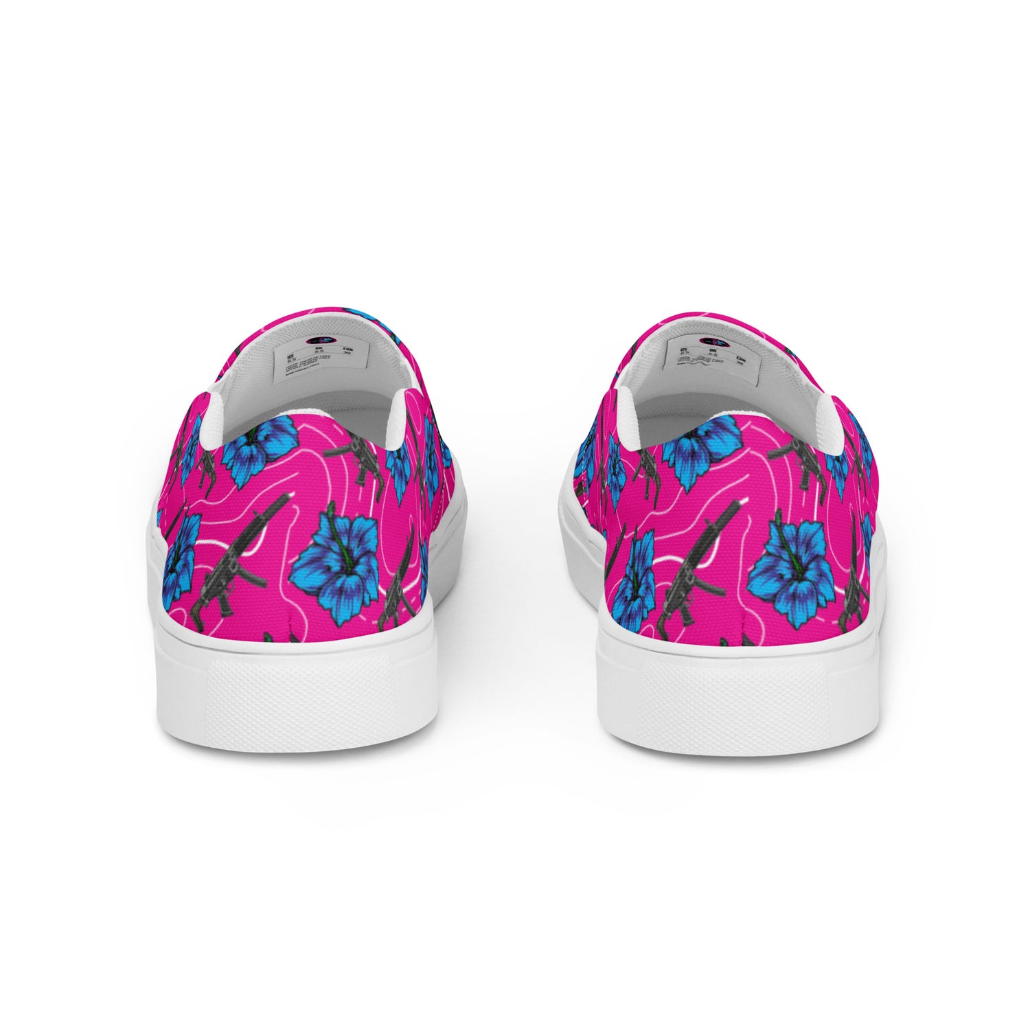 Zapatos de lona sin cordones para mujer Rad Palm High Capacity Hibiscus