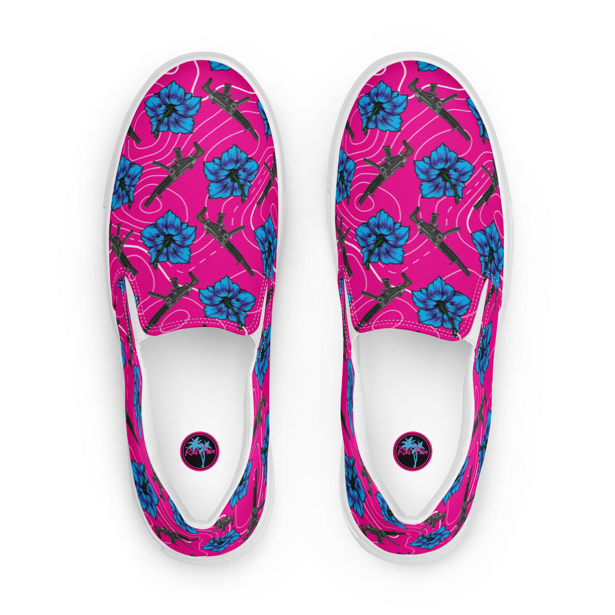 Zapatos de lona sin cordones para mujer Rad Palm High Capacity Hibiscus