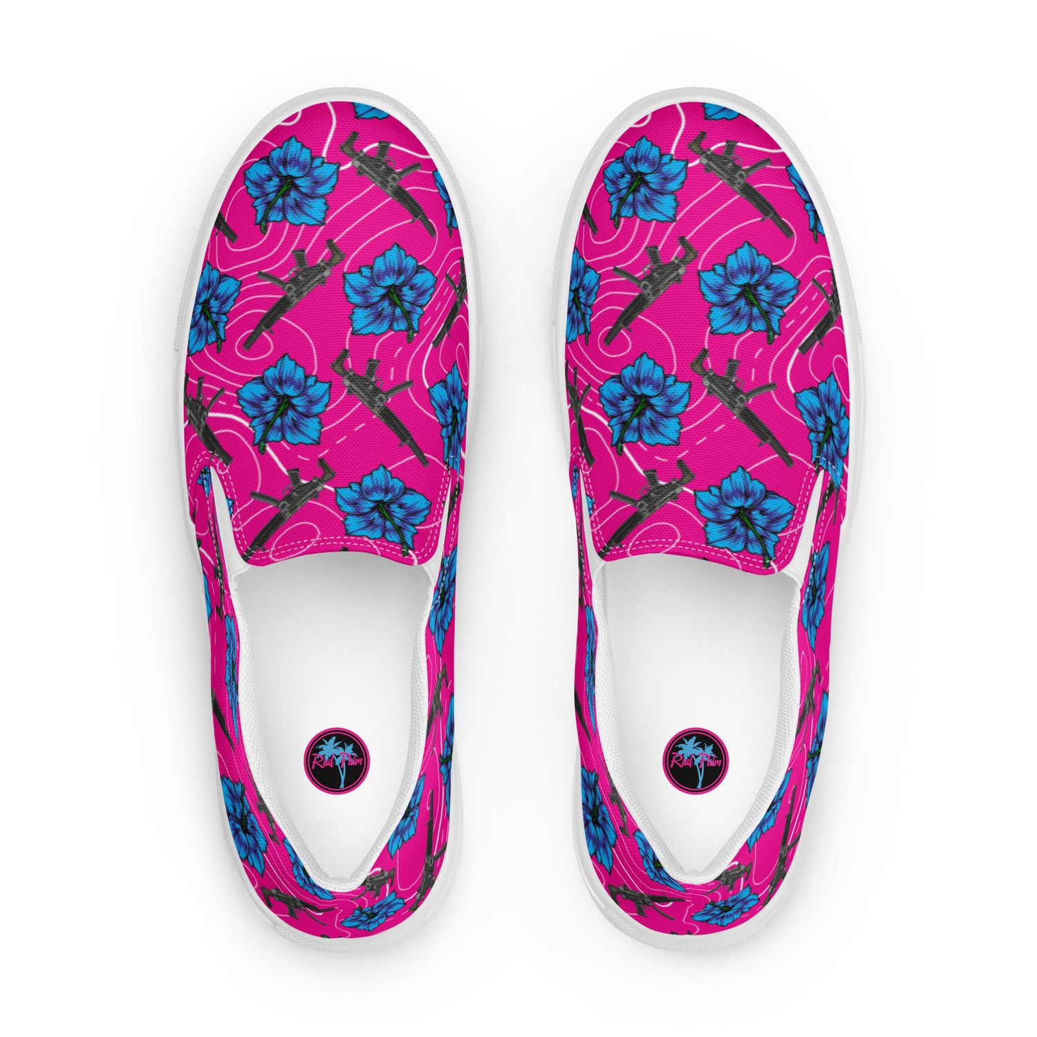 Zapatos de lona sin cordones para mujer Rad Palm High Capacity Hibiscus