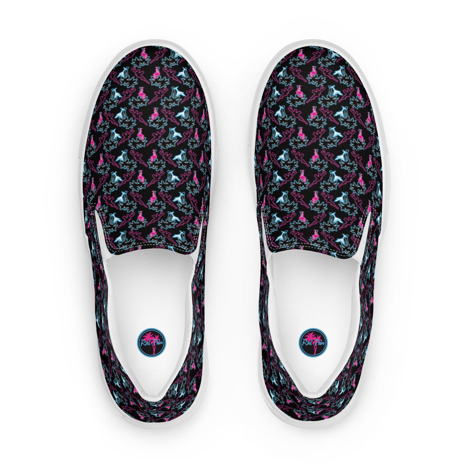 Zapatos de lona sin cordones Rad Palm Neon Attack para mujer