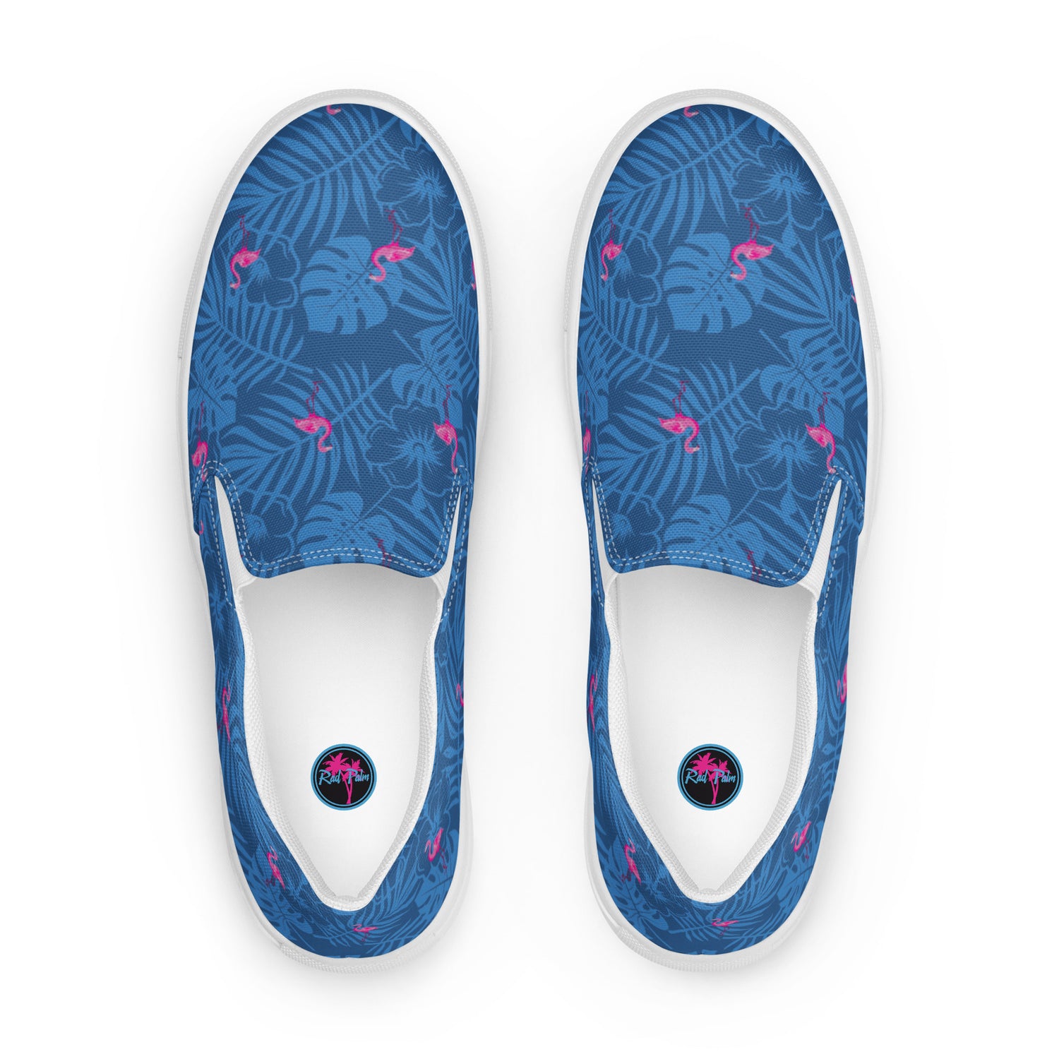 Zapatos de lona sin cordones para mujer Rad Palm Party Like A Flockstar en color azul