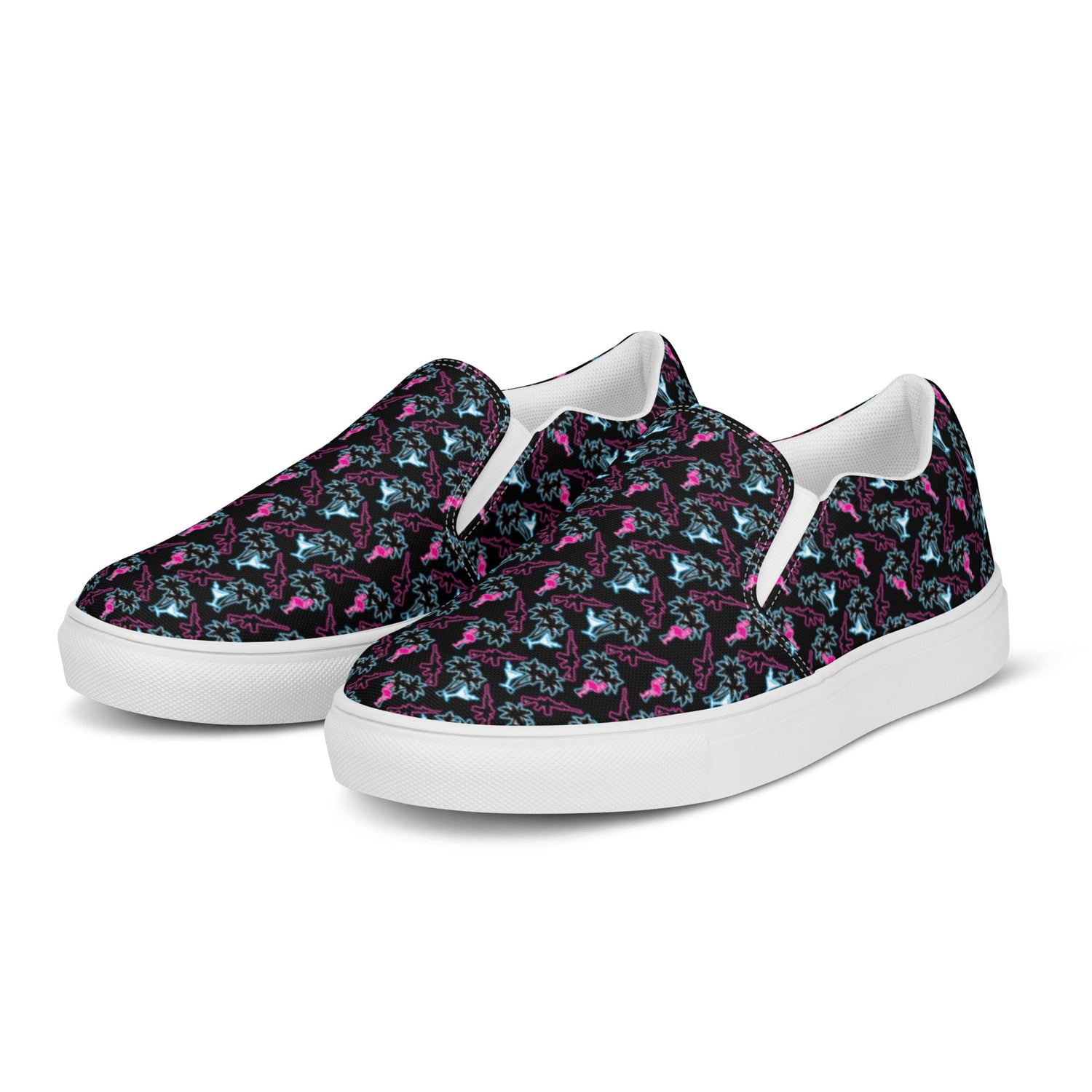 Zapatos de lona sin cordones Rad Palm Neon Attack para mujer