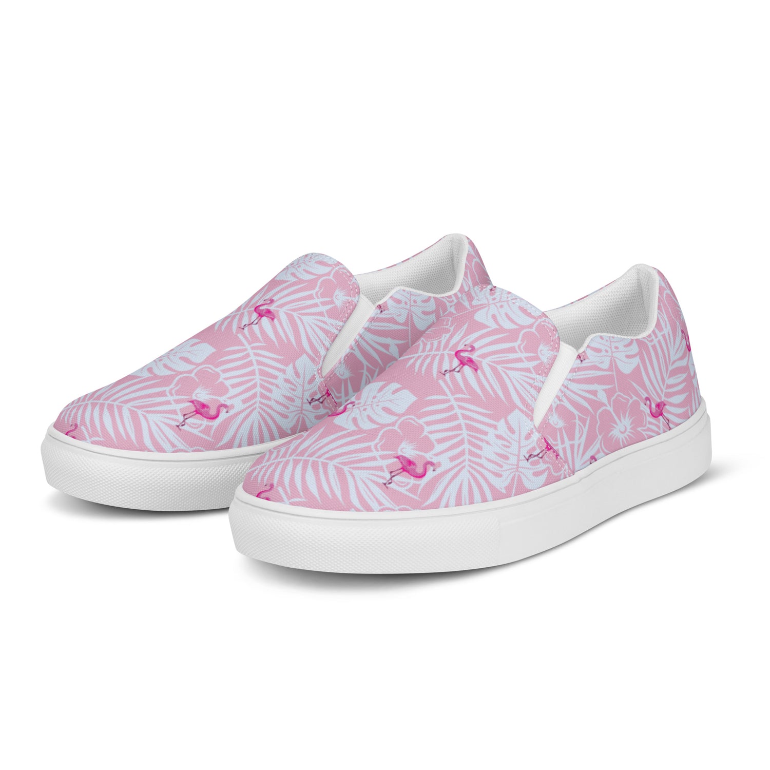 Zapatos de lona sin cordones para mujer Rad Palm Party Like A Flockstar en color rosa