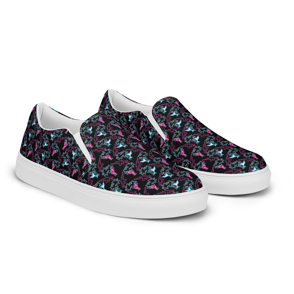 Zapatos de lona sin cordones Rad Palm Neon Attack para mujer