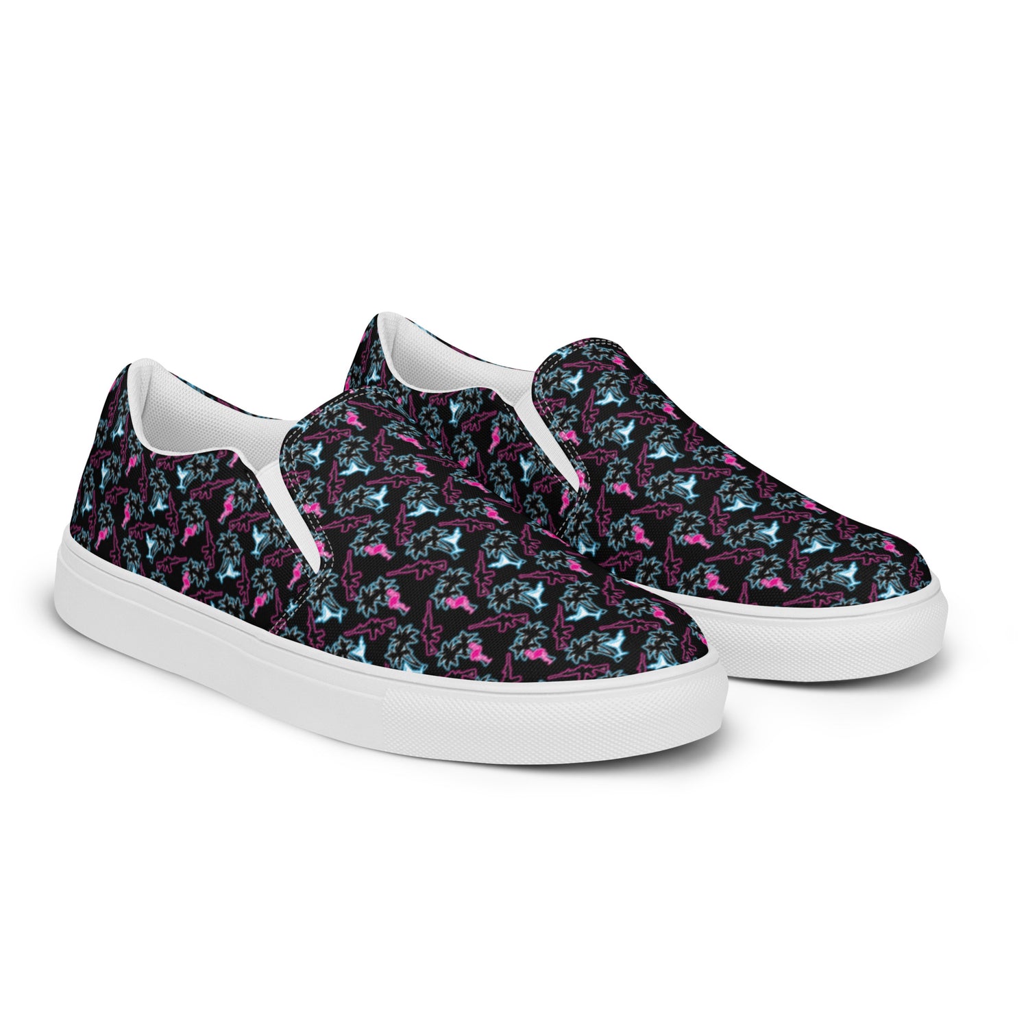Zapatos de lona sin cordones Rad Palm Neon Attack para mujer