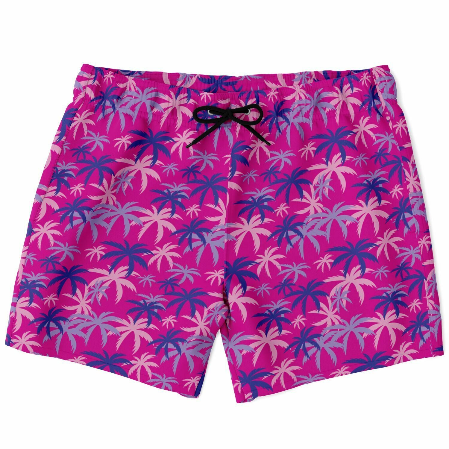 Magenta Palms Swim Trunks