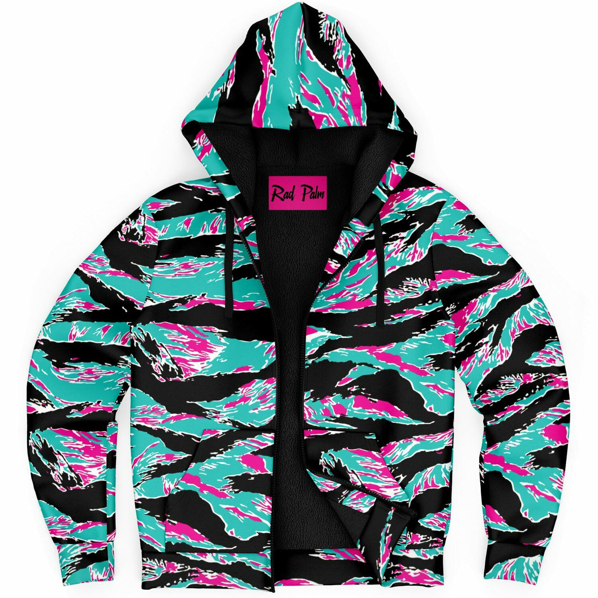 Miami Tiger Stripe Microfleece Ziphoodie