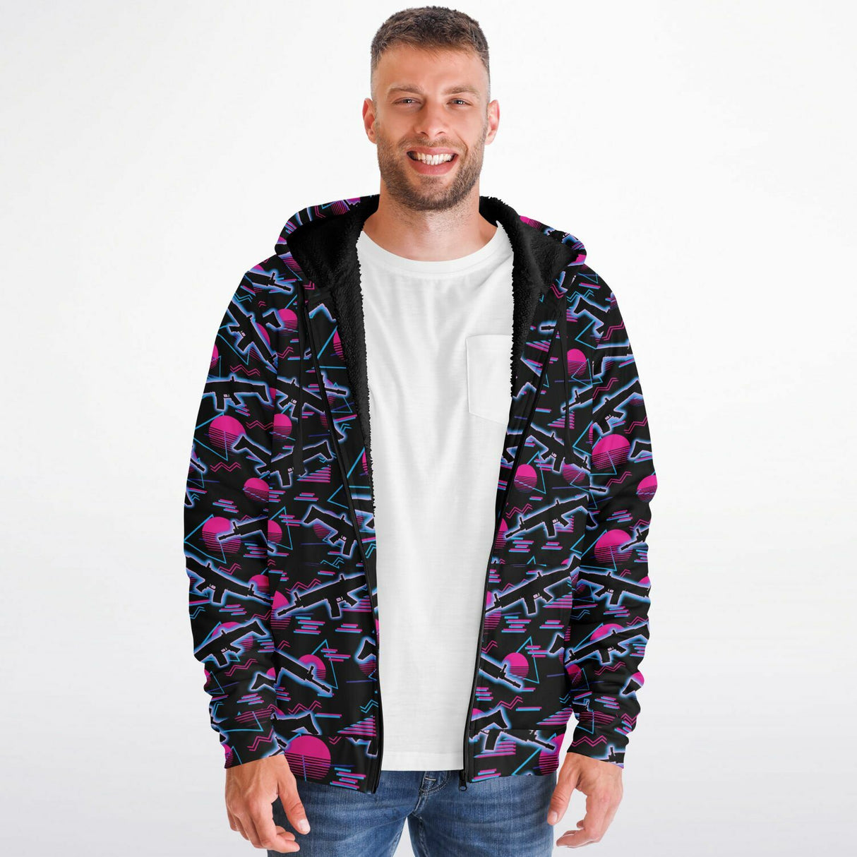 Miami Nights Microfleece Ziphoodie